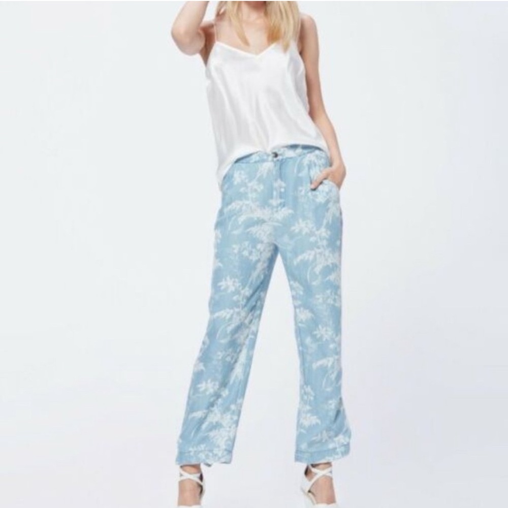 Paige Reeve Indigo Tropical Toile Du Joy Pants Jeans